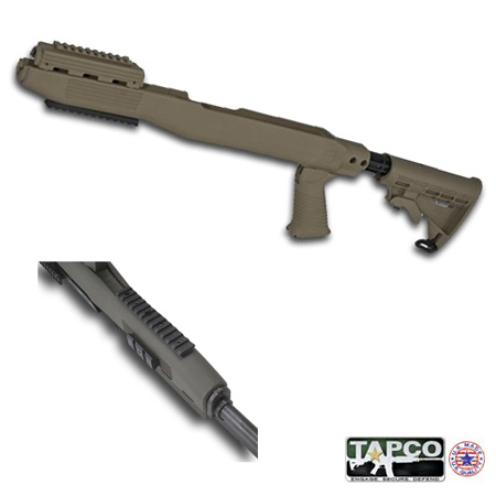 **SKS Gun Stock With Rail and Handguard Pistol Grip - Dark Earth - Tapco